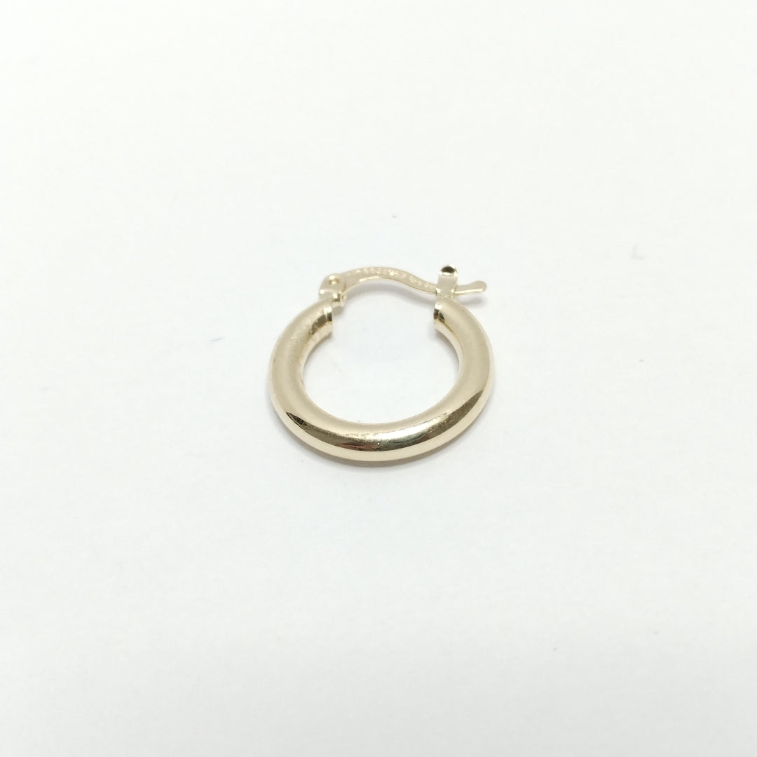 ARETES TEJIDO ARRACADAS LISAS 14K 1.6 GR (NUEVO)