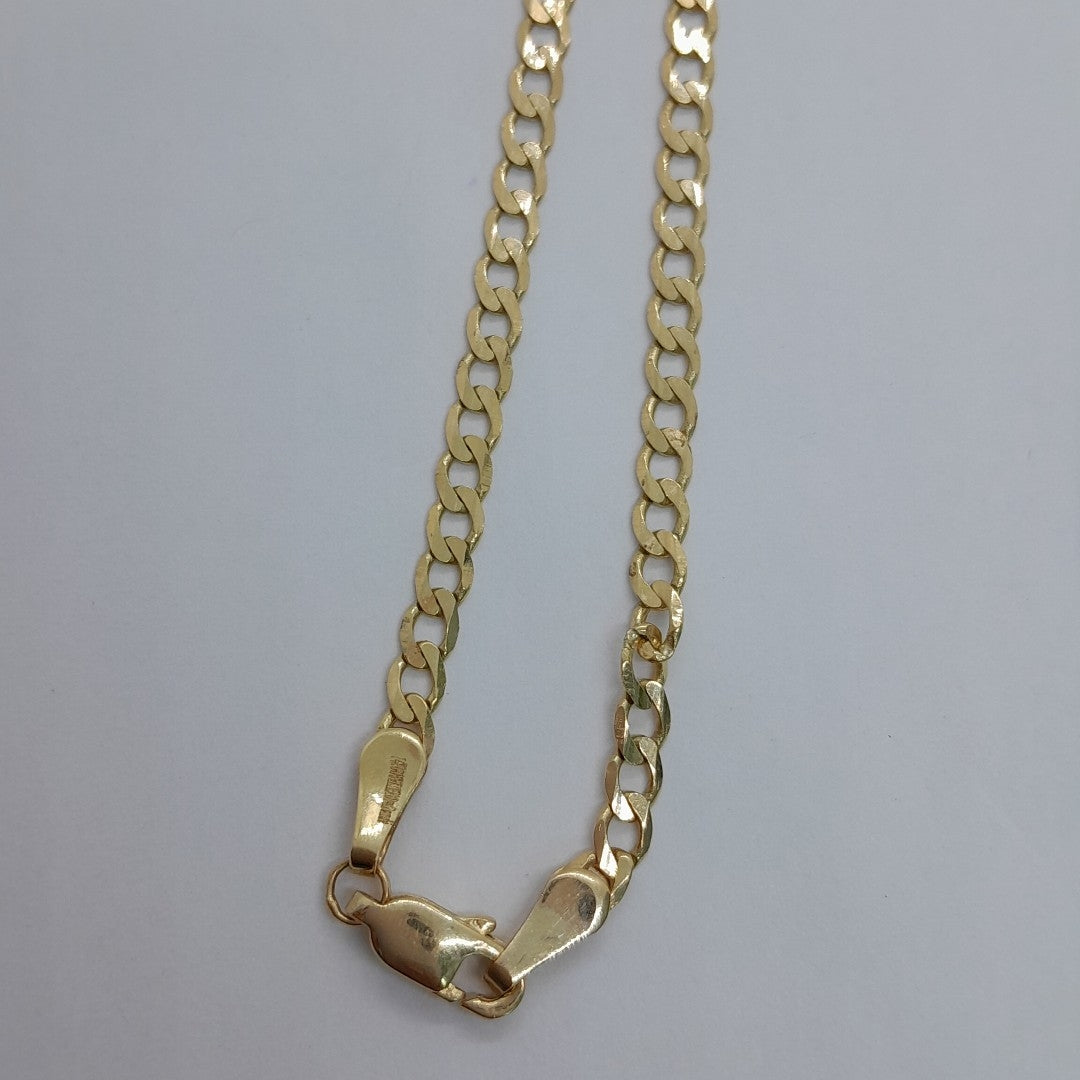 CADENA TEJIDO BARBADA 14K 60 CM 9 GR (NUEVO)