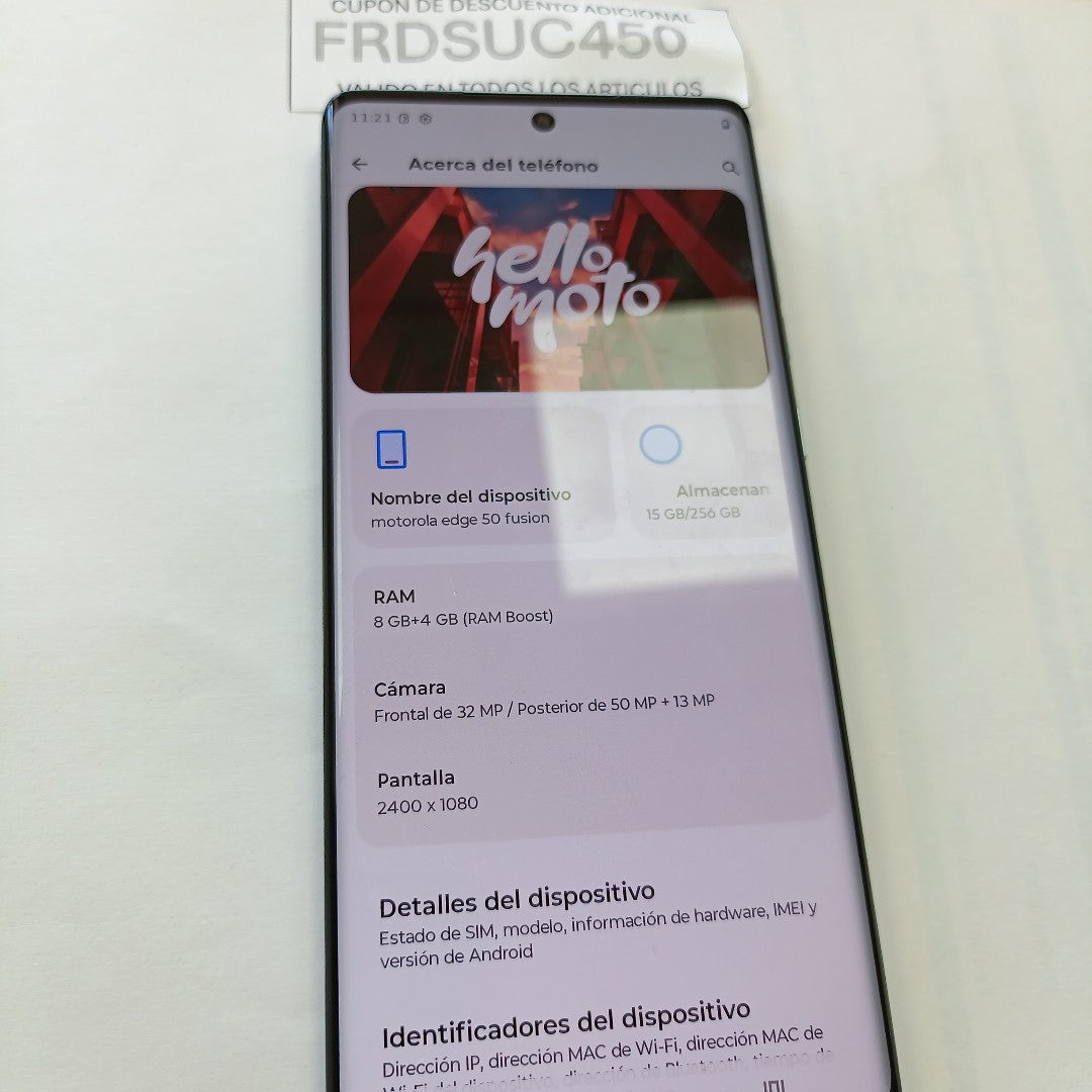 CELULAR MOTOROLA EDGE 50 FUSION XT2429-1 256 GB 8 GB RAM (SEMINUEVO)