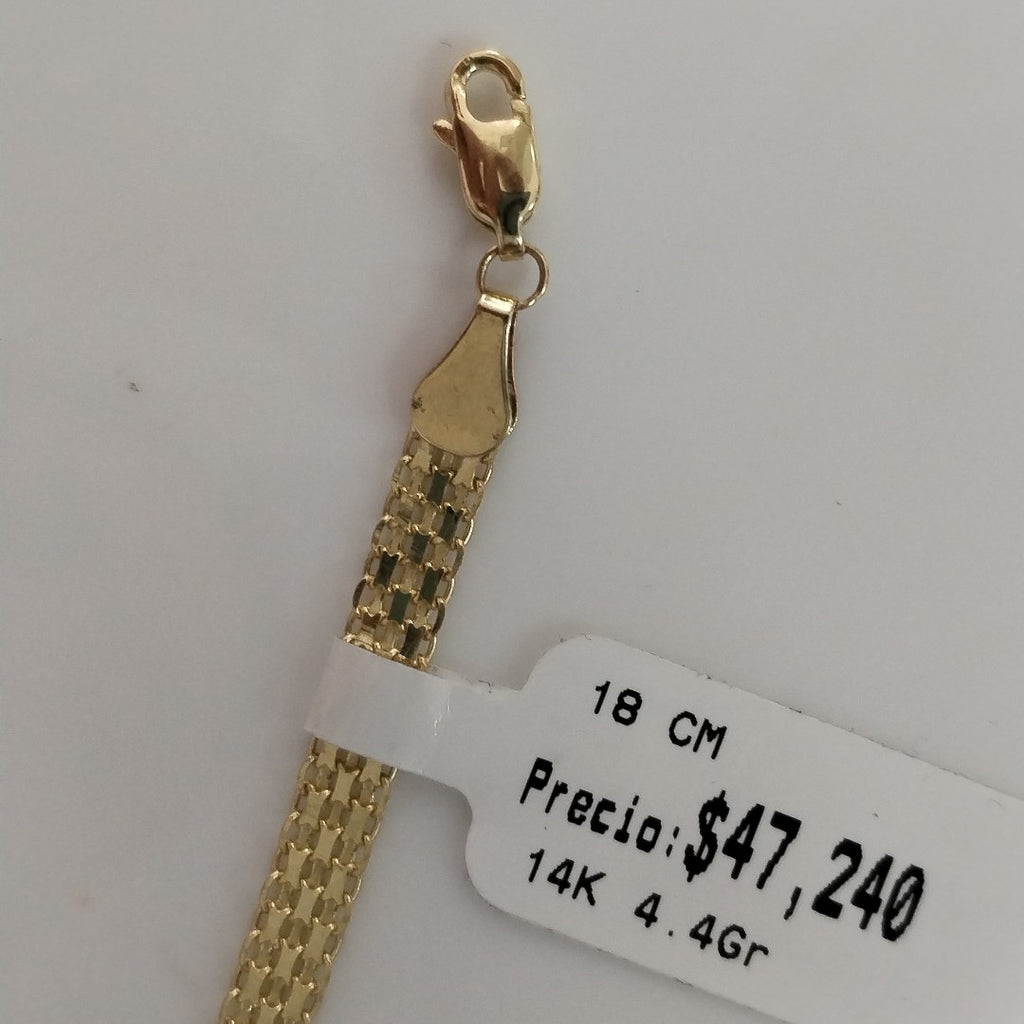 PULSERA ESPECIAL 14K 18 CM 4.4 GR (NUEVO)