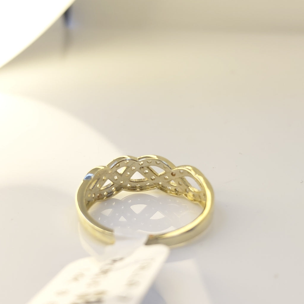 ANILLOS CON CIRCONIAS 14K TALLA 7 0.8 GR (NUEVO)