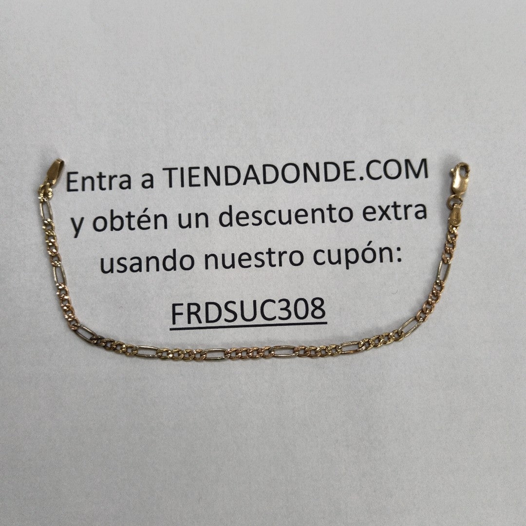 PULSERA ORO, ORO COMBINADO 14 K 3.4 GRMS (SEMINUEVO)