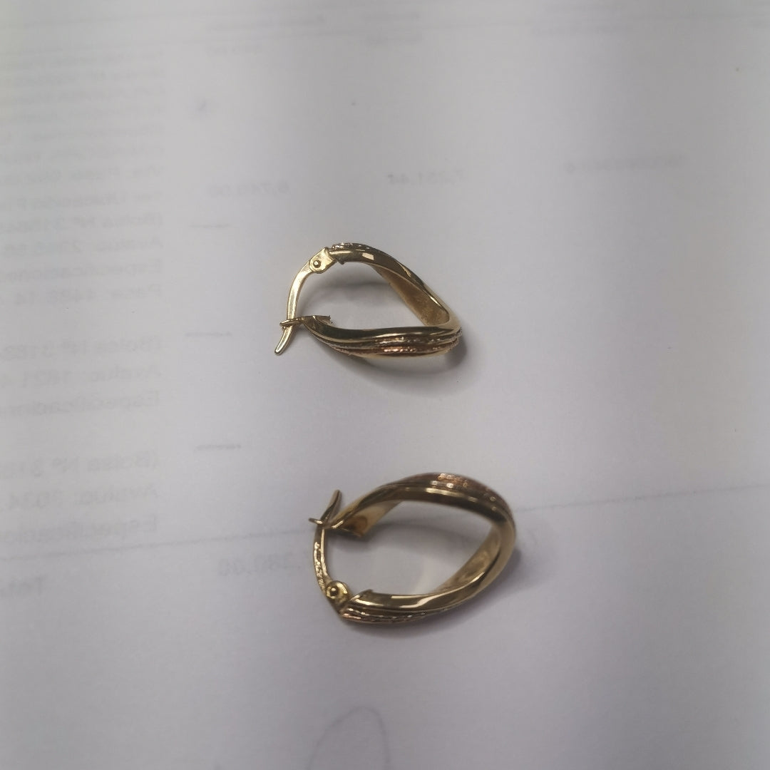 ARRACADAS PAR ORO 14 K 1.9 GRMS (SEMINUEVO)