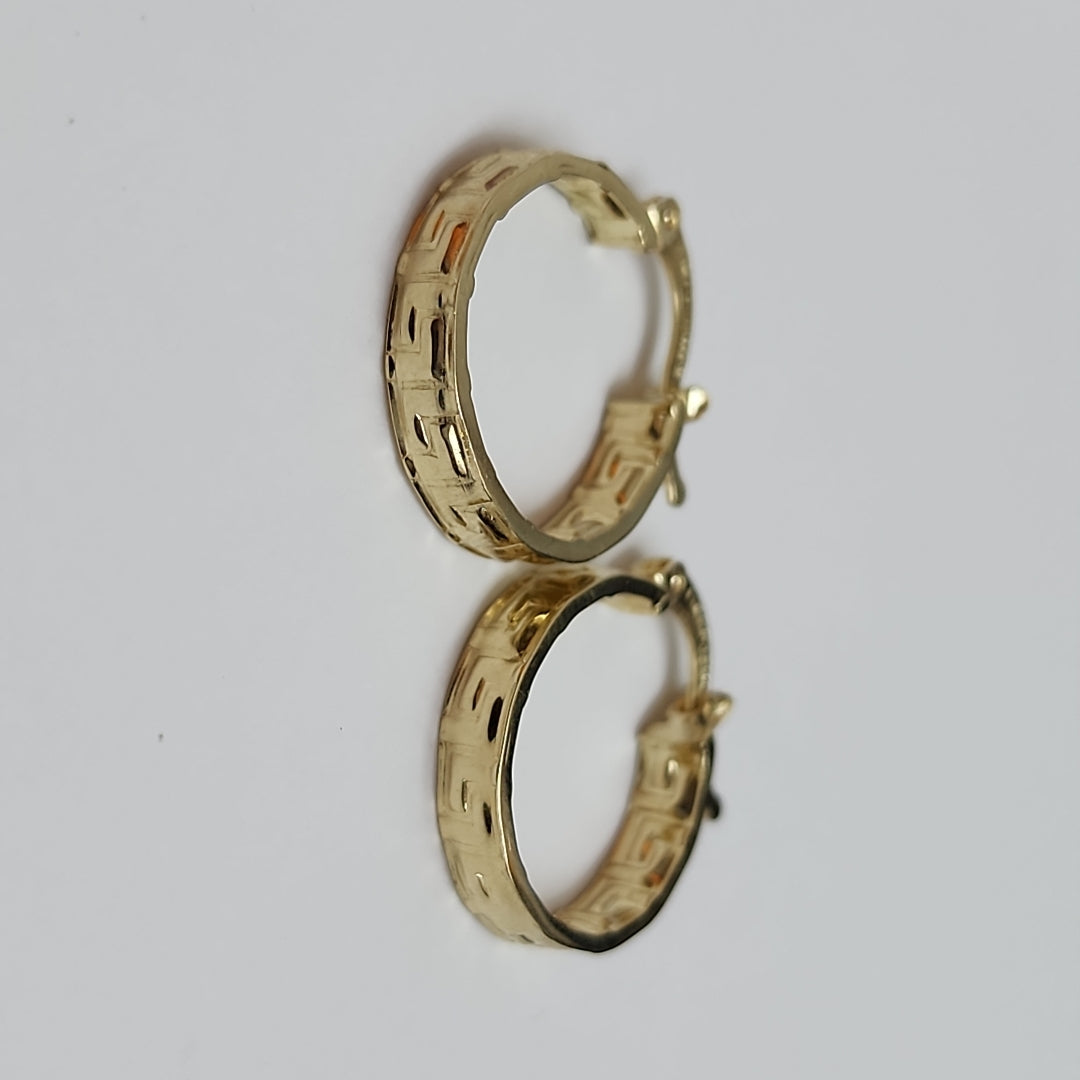 ARETES ARRACADAS FIG GRECAS 14K 1.8 GR (NUEVO)