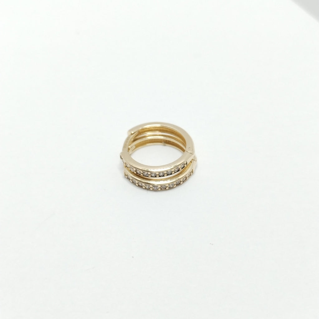 ARETES ARRACADA C CIRCONIAS 14K 1.5 GR (NUEVO)
