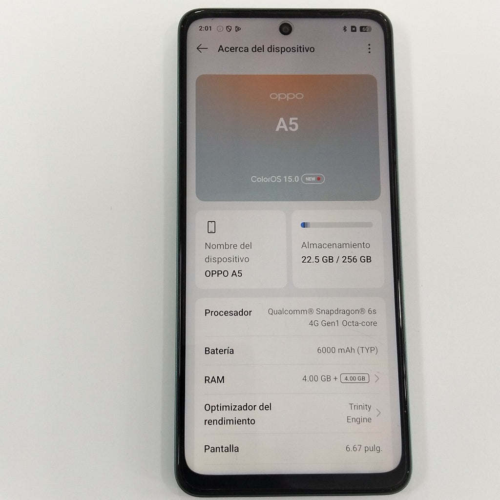 CELULAR OPPO A5 CPH2727 (2025) 256 GB 4 GB RAM (SEMINUEVO)