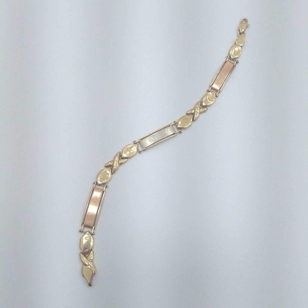 PULSERA ORO COMBINADO 14 K 9.5 GRMS (SEMINUEVO)