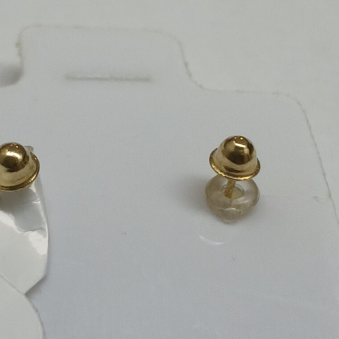 BROQUELES BROQUEL CORAZON DOBLE 14K 0.2171 GR (NUEVO)