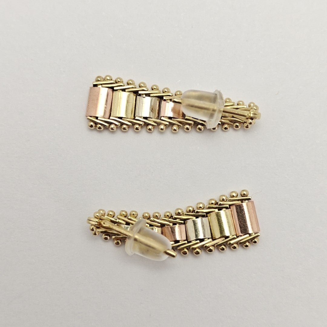 BROQUELES PAR ORO COMBINADO 14 K 2,40 GRMS (SEMINUEVO)