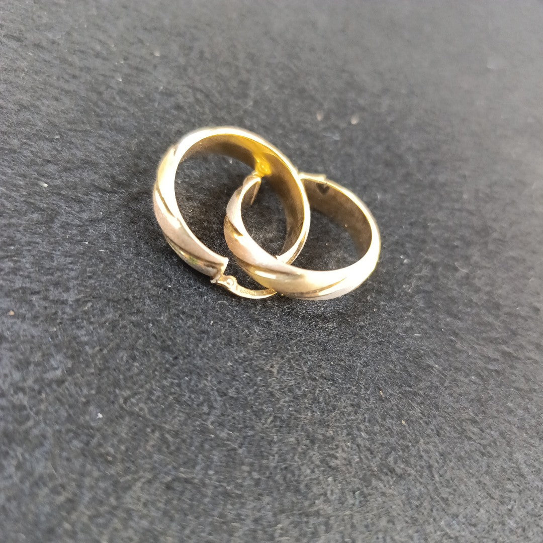 ARRACADAS PAR ORO COMBINADO 14 K 2,80 GRMS (SEMINUEVO)
