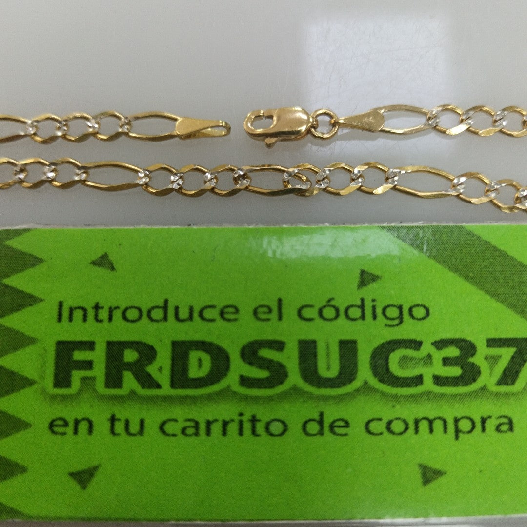 PULSERA 3X1 DIAMANTADA 14K 18 CM 2.7 GR (NUEVO)