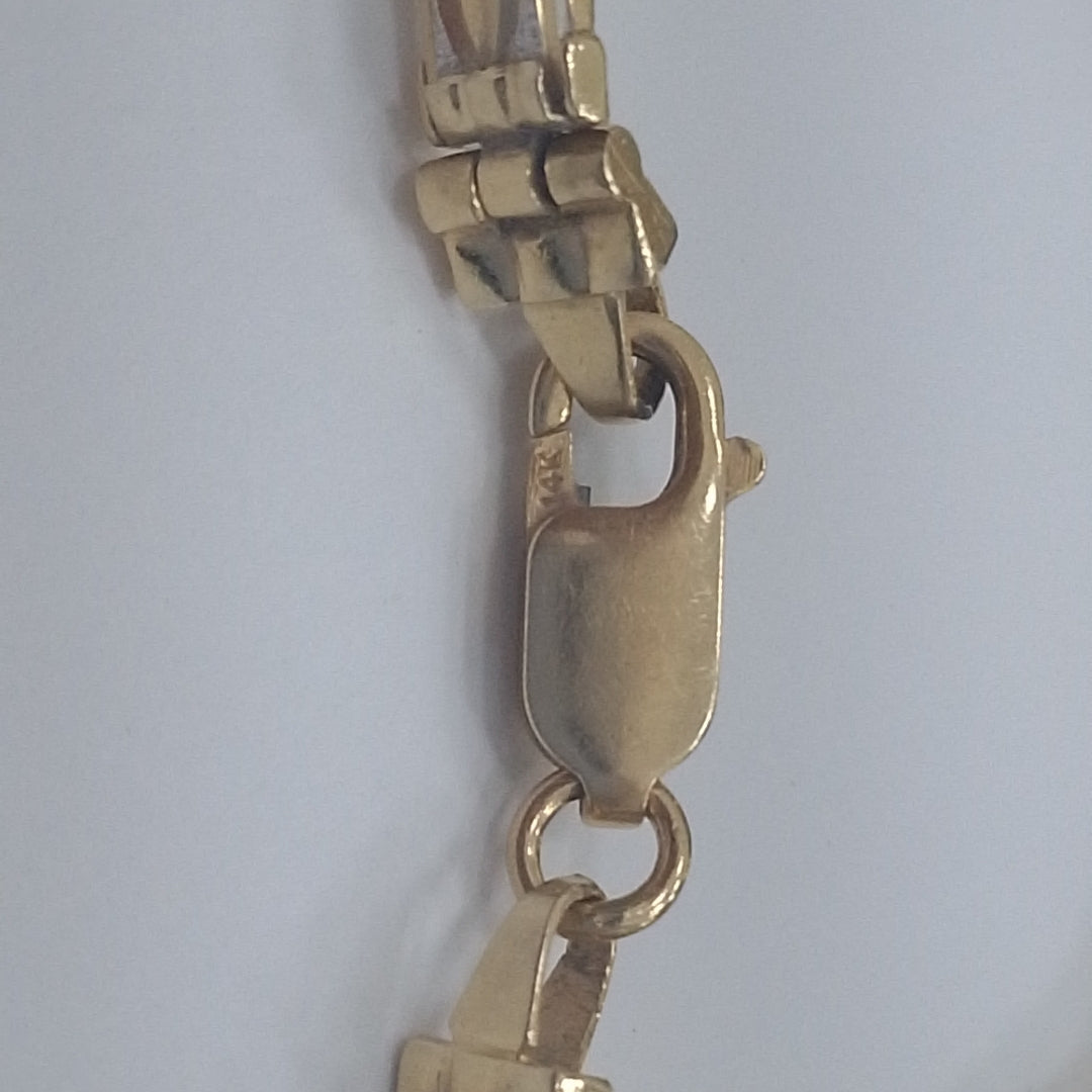 PULSERA ORO COMBINADO 14 K 12.5 GRMS (SEMINUEVO)