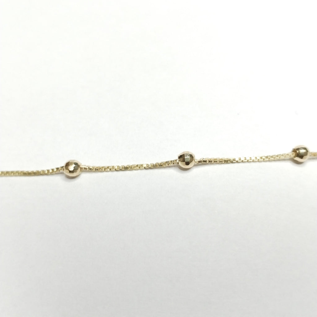 PULSERA ESPECIAL CON BOLITAS 14K 18 CM 1.4 GR (NUEVO)