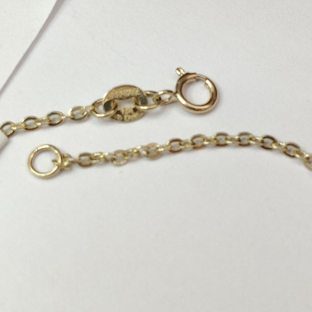 PULSERA TEJIDO ESPECIAL FIG FLORES 14K 18 CM 2.1 GR (NUEVO)