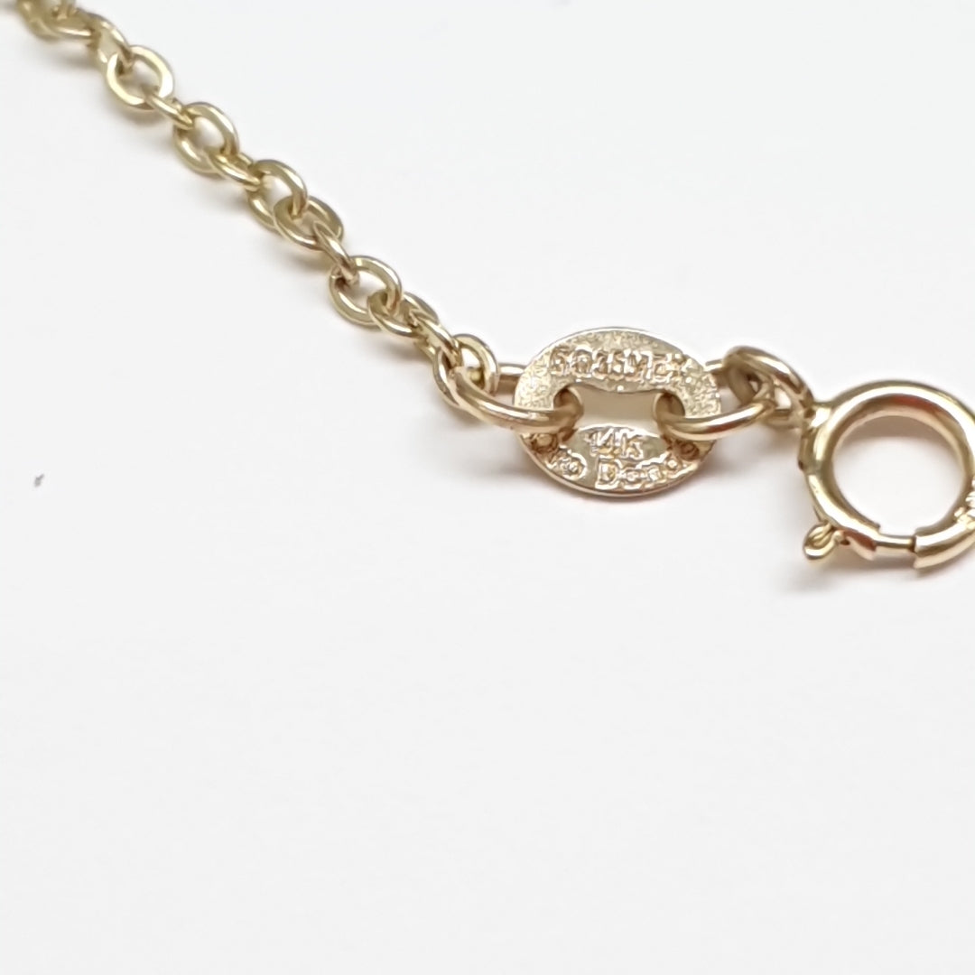 PULSERA ESPECIAL C MARIPOSAS 14K 18 CM 1.7 GR (NUEVO)