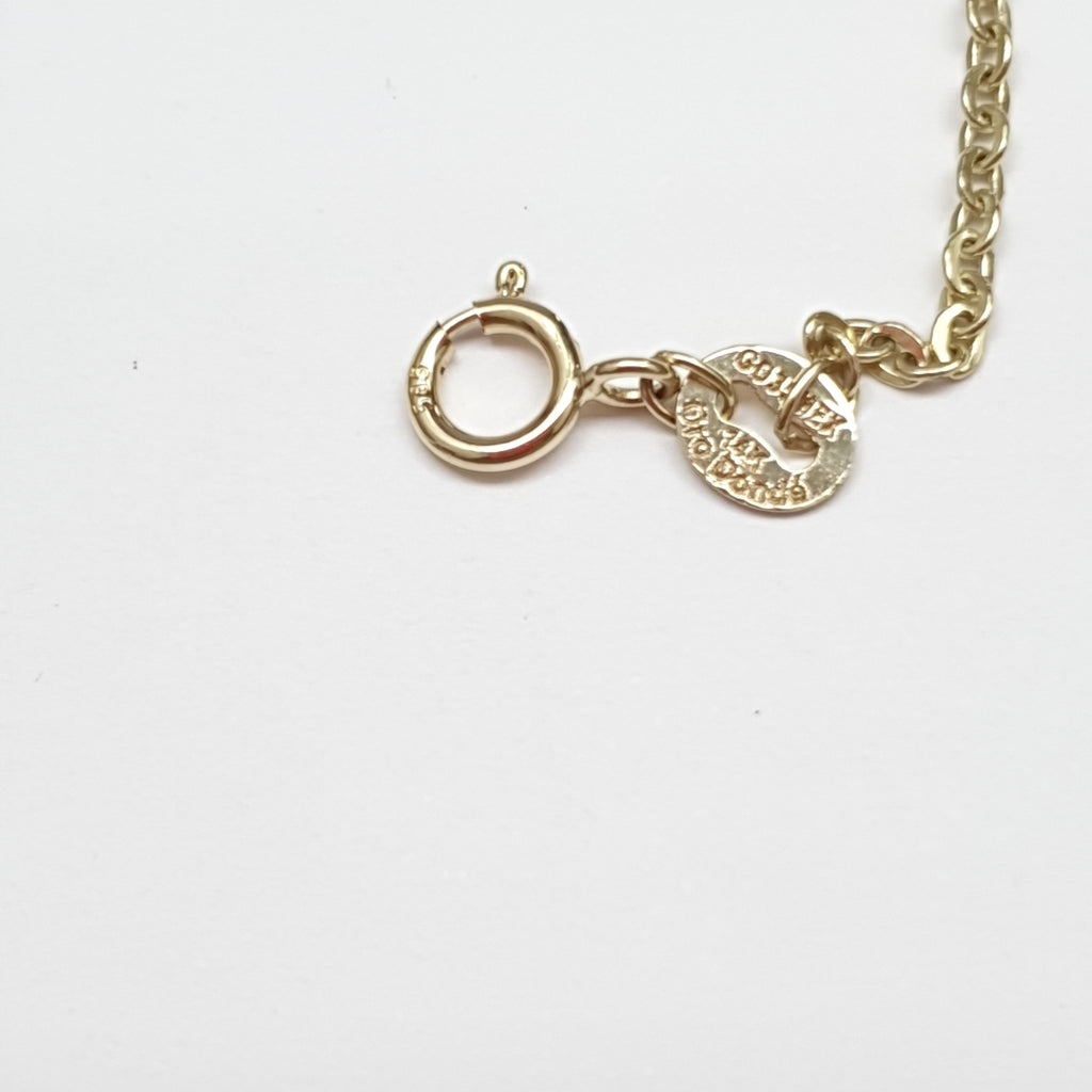 PULSERA ESPECIAL CON CORAZONES 14K 18 CM 1.4 GR (NUEVO)