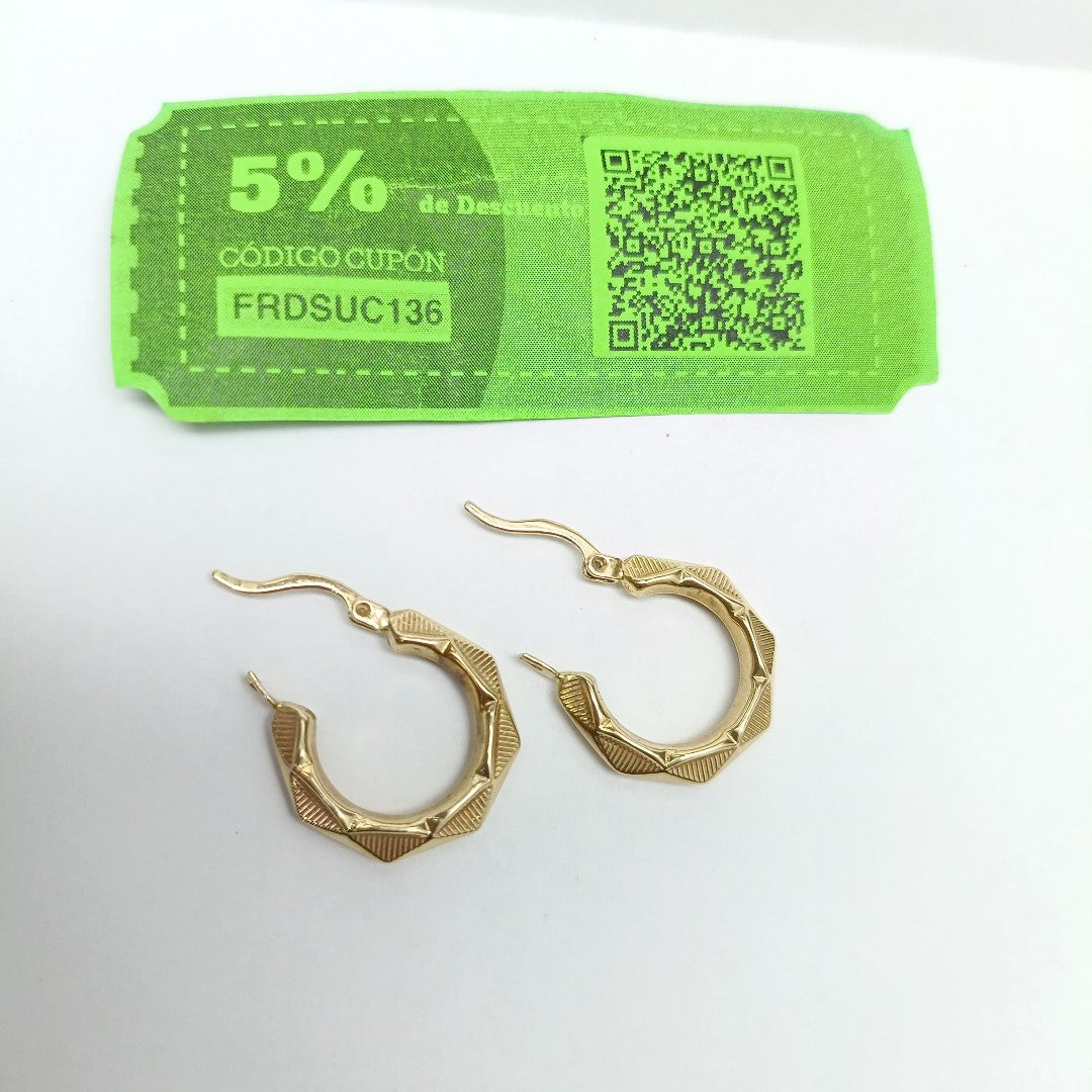 ARRACADAS PAR ORO 14 K 1.5 GRMS (SEMINUEVO)
