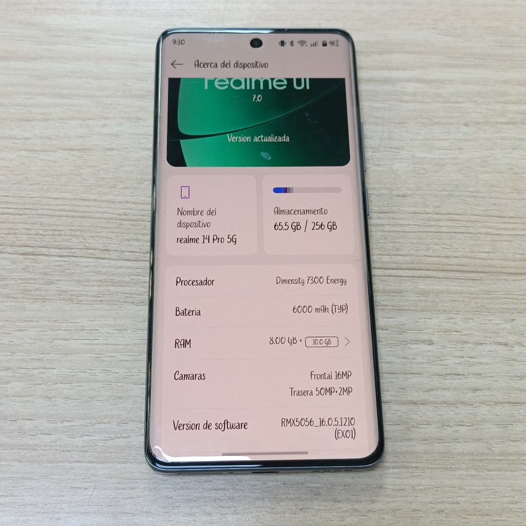 CELULAR REALME 14 PRO 5G RMX5056 (2025) 256 GB 8 GB RAM (SEMINUEVO)