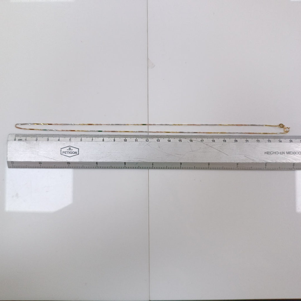 CADENA ORO, ORO COMBINADO 10 K 1.6 GRMS (SEMINUEVO)