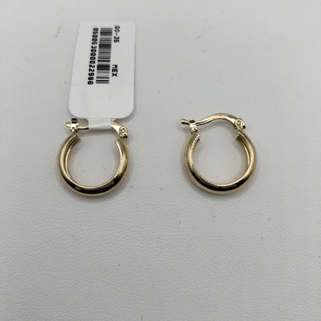 ARETES TEJIDO ARRACADAS LISAS 14K 2.1 GR (NUEVO)