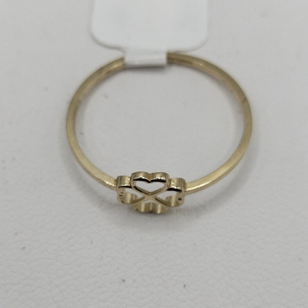 ANILLOS ANILLITO FIG TREBOL 10K TALLA 9 0.9 GR (NUEVO)