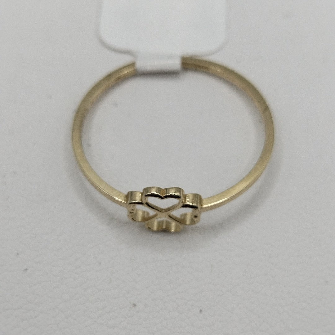 ANILLOS ANILLITO FIG TREBOL 10K TALLA 9 0.9 GR (NUEVO)