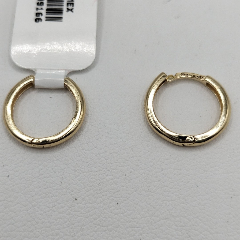 ARETES HUGGIES LISAS 14K 1.6 GR (NUEVO)