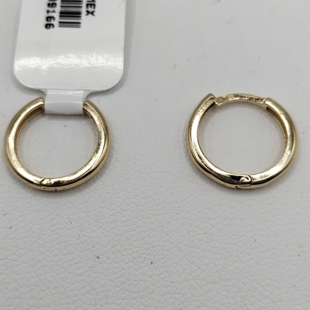 ARETES HUGGIES LISAS 14K 1.6 GR (NUEVO)