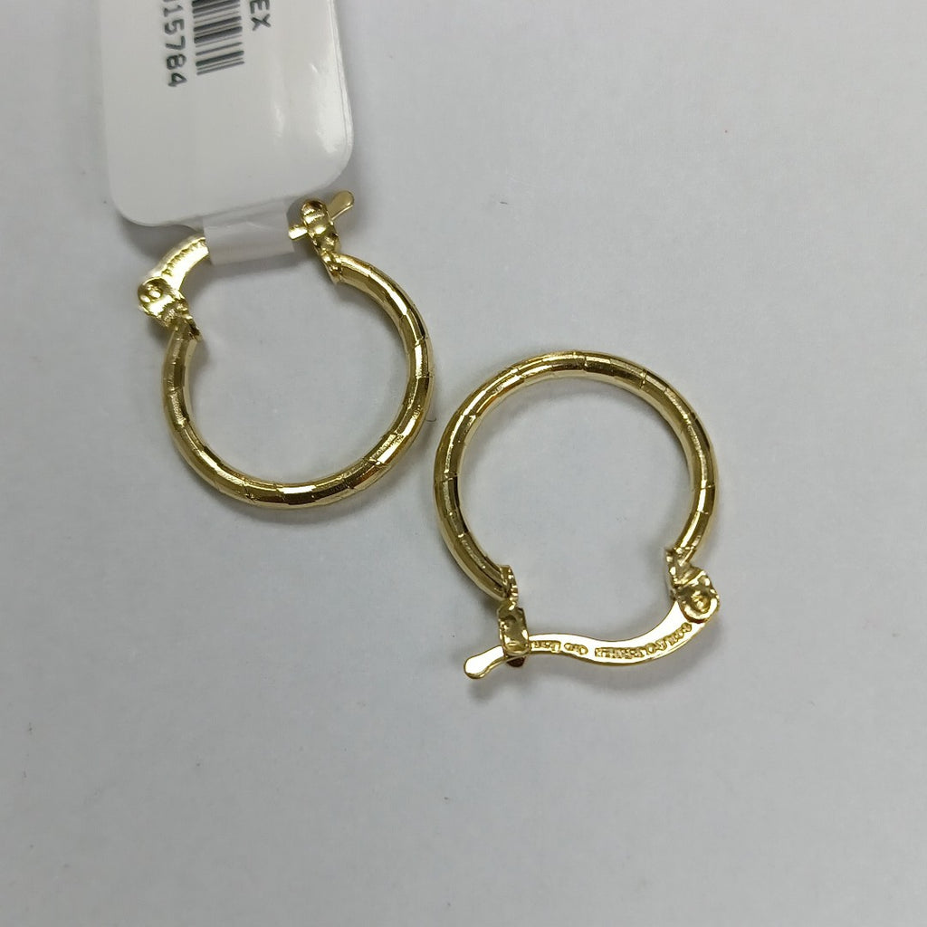 ARETES ARRACADAS ESTRIADAS 14K 1.4 GR (NUEVO)