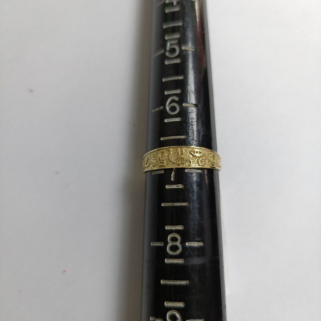 ANILLOS ARGOLLA DE LA SUERTE 10K TALLA 7 1.1 GR (NUEVO)