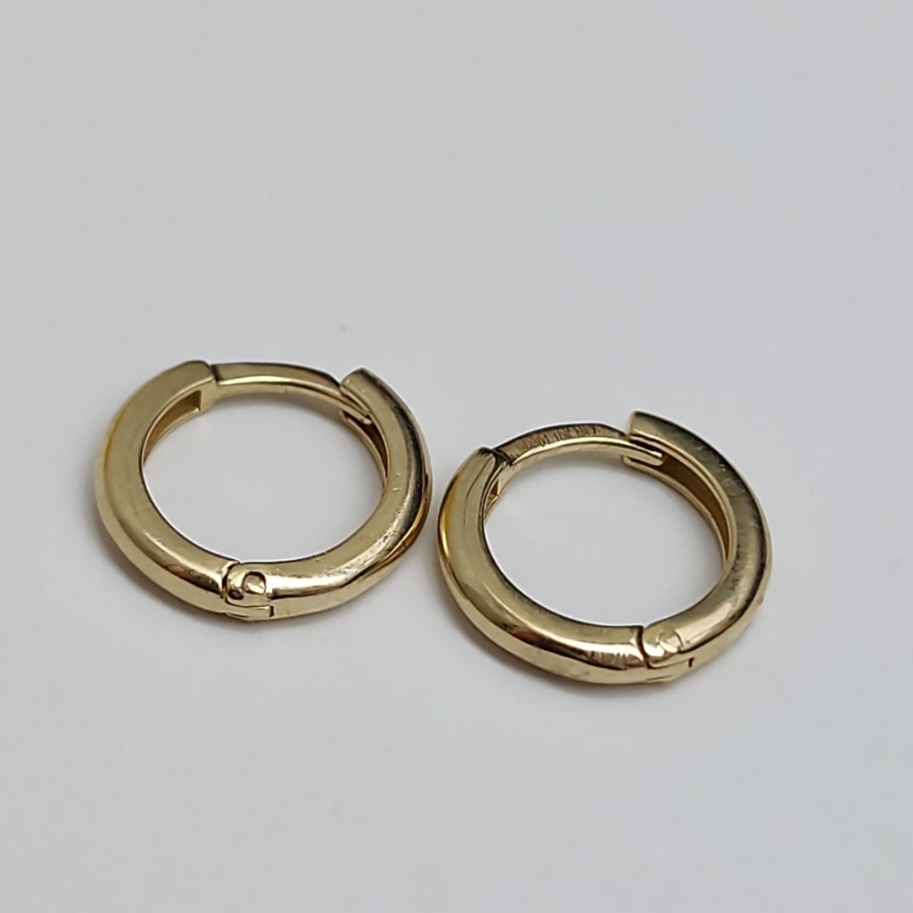 ARETES ARRACADAS LISAS 10K 1.2 GR (NUEVO)