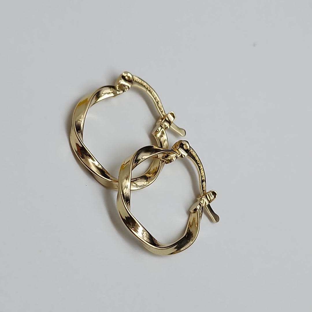 ARETES ARRACADAS TORZAL 14K 1.2 GR (NUEVO)