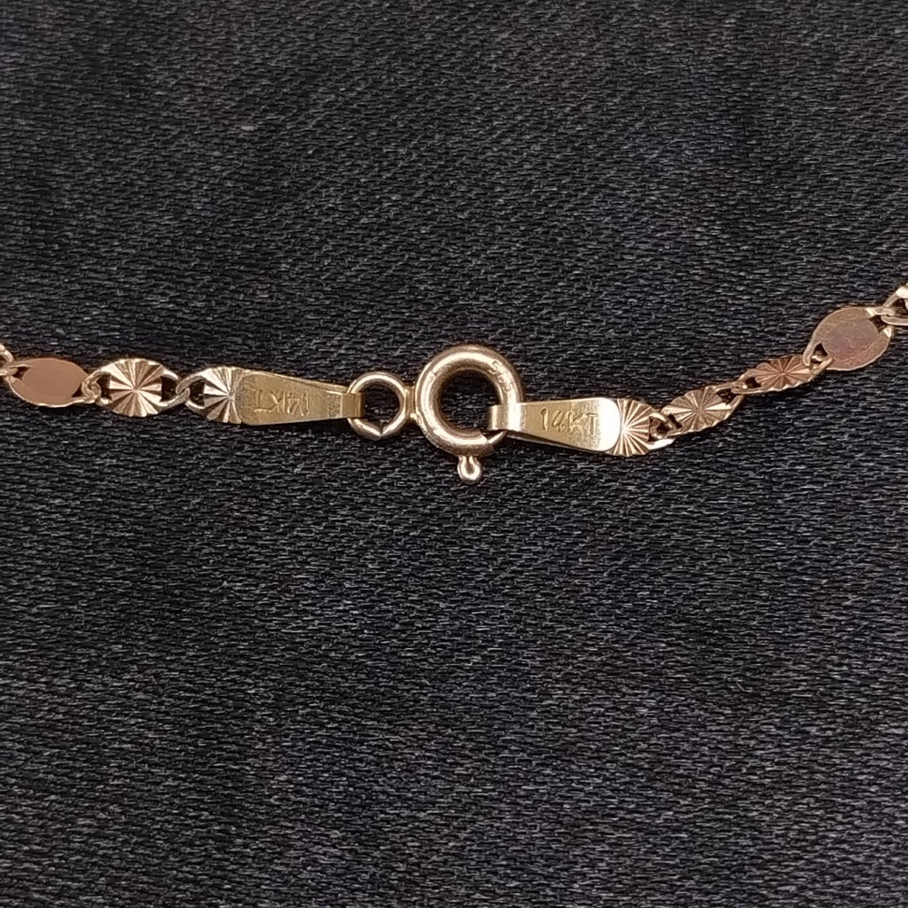 CADENA ORO COMBINADO 14 K 2,40 GRMS (SEMINUEVO)