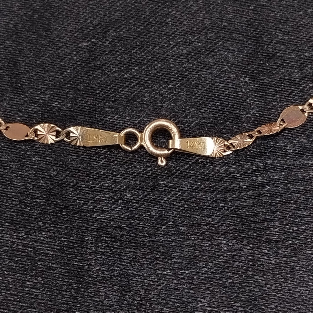 CADENA ORO COMBINADO 14 K 2,40 GRMS (SEMINUEVO)