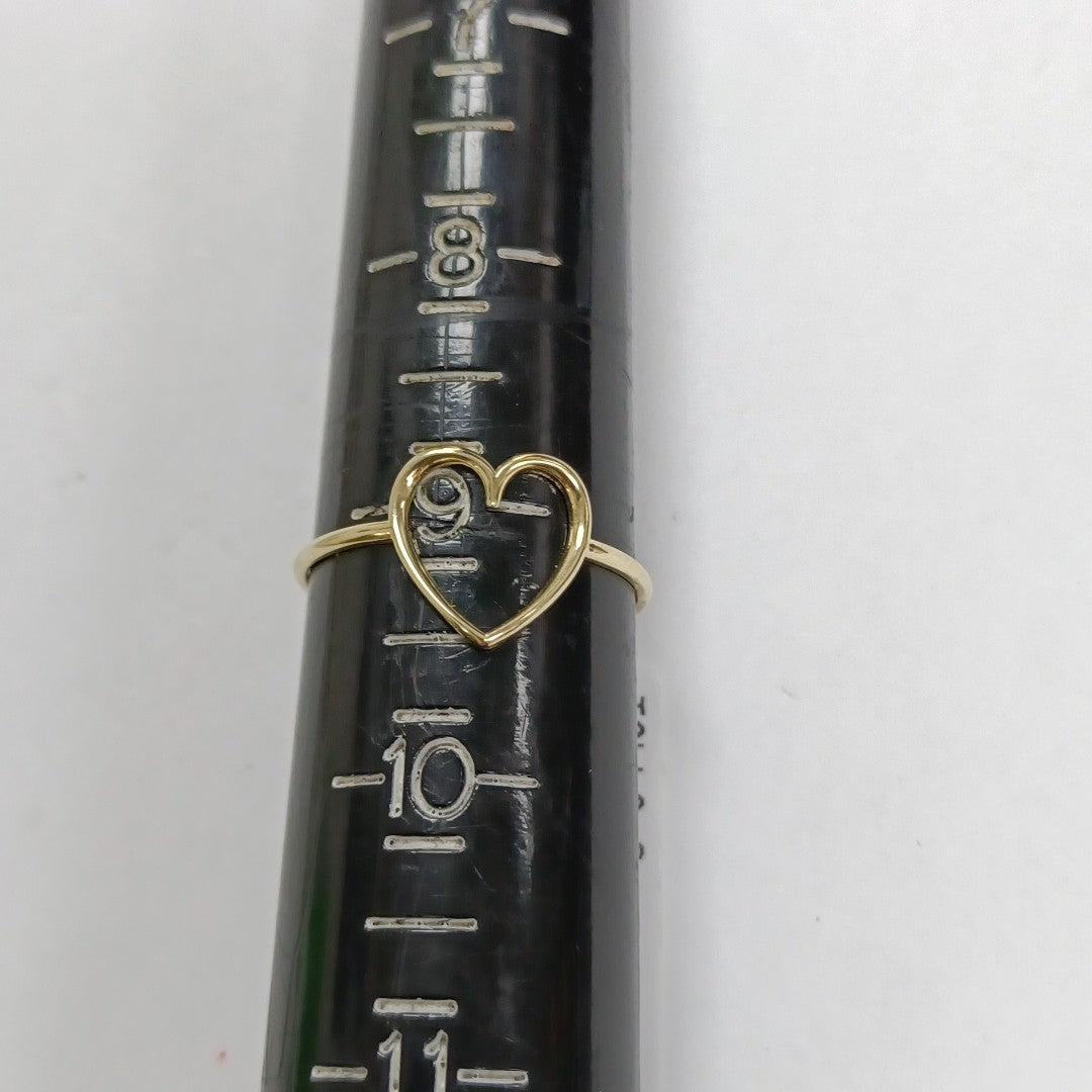 ANILLOS ANILLITO FIG CORAZON 10K TALLA 9 0.8 GR (NUEVO)