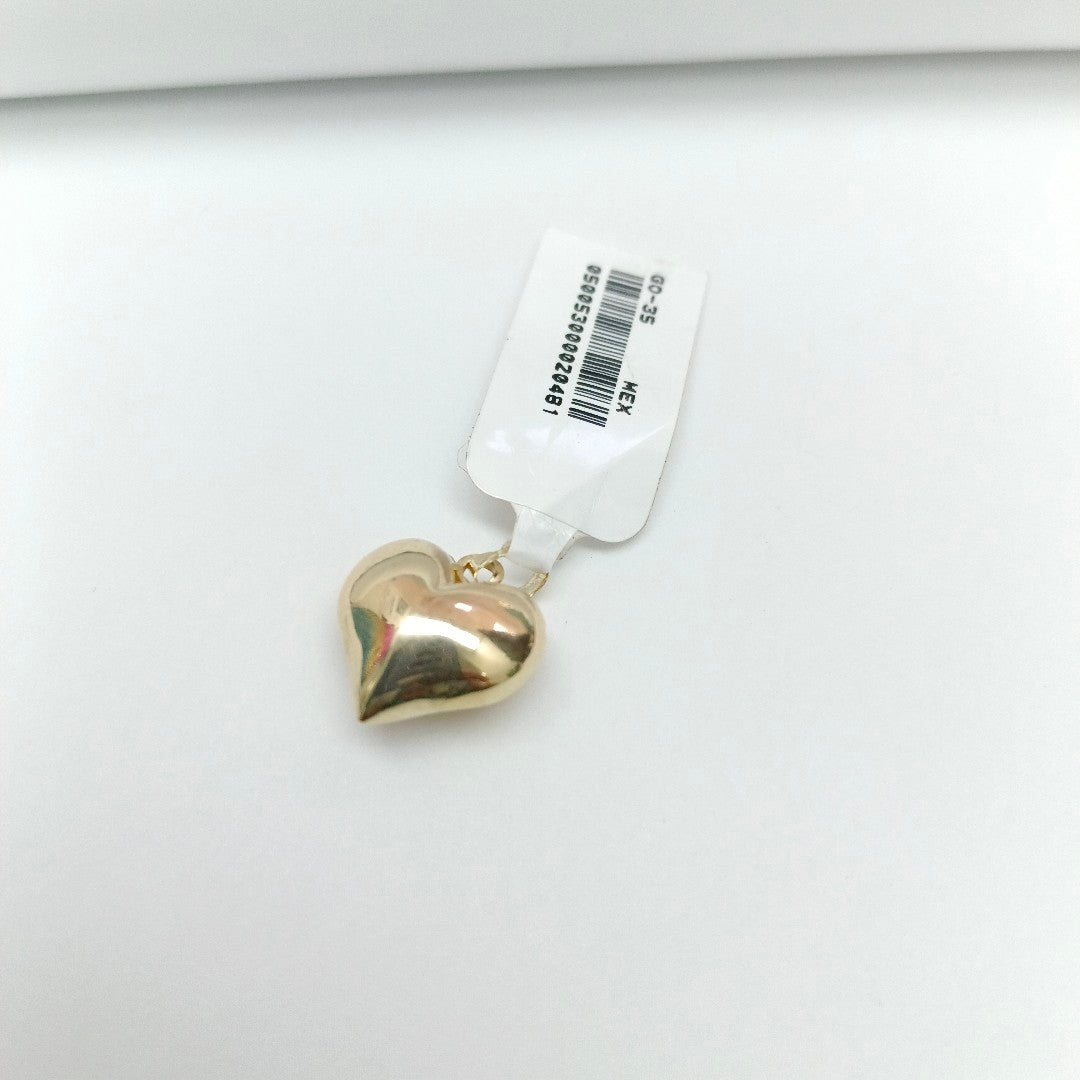DIJE TEJIDO CORAZON LISO 14K 1.2 GR (NUEVO)