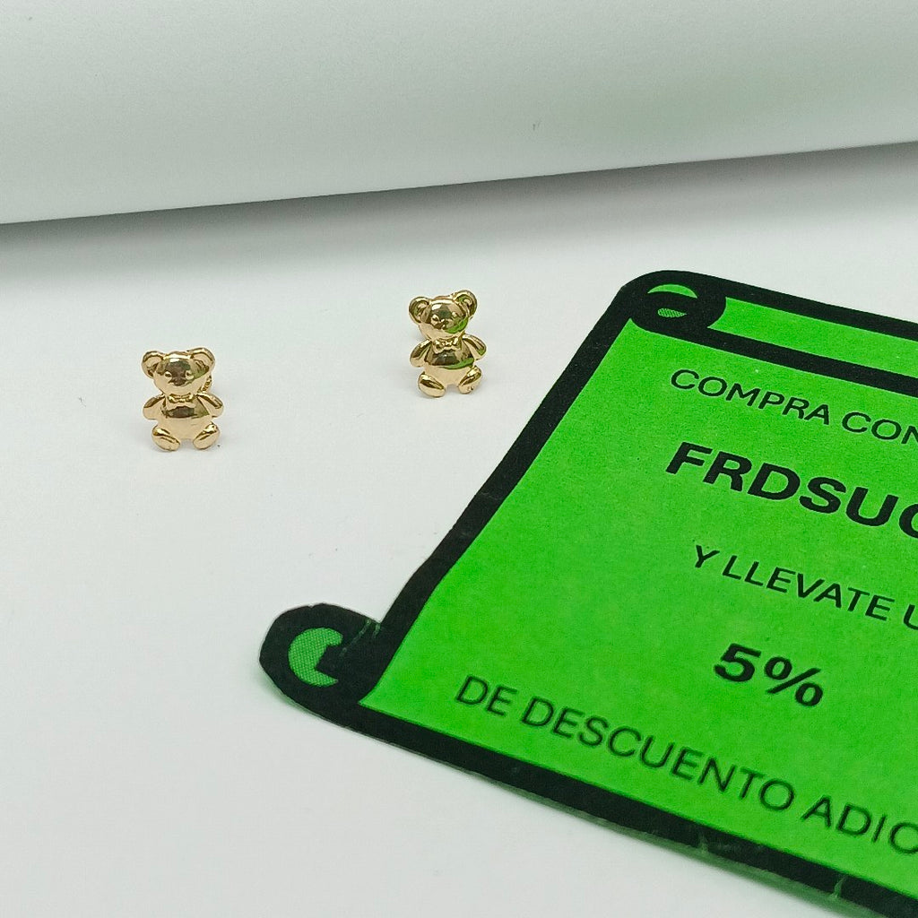 BROQUELES BROQUEL FIG OSO 14K 0.2592 GR (NUEVO)