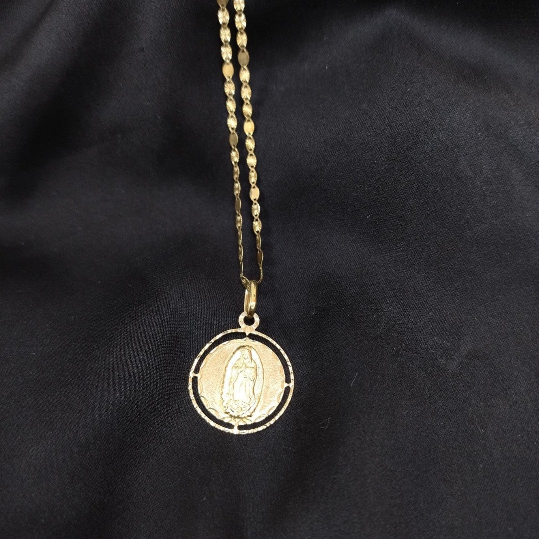 CADENA, MEDALLA PERSONAL ORO 14 K 2.9 GRMS (SEMINUEVO)