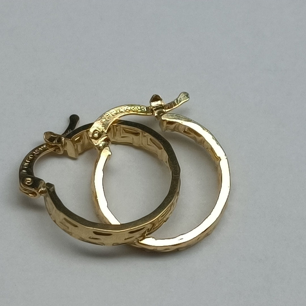 ARETES ARRACADAS FIG GRECAS 14K 1.8 GR (NUEVO)
