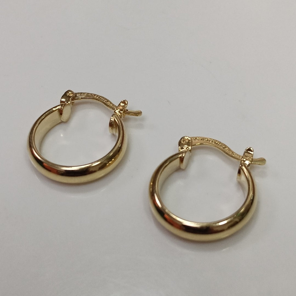 ARETES ARRACADA LISA 14K 1.7 GR (NUEVO)