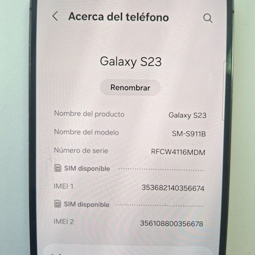 CELULAR SAMSUNG GALAXY S23 SM-S911B 256 GB 8 GB RAM (SEMINUEVO)