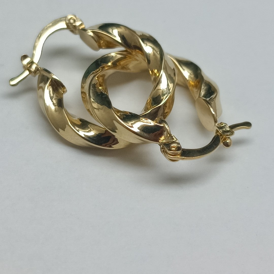 ARETES ARRACADA TORZAL 14K 1.9 GR (NUEVO)