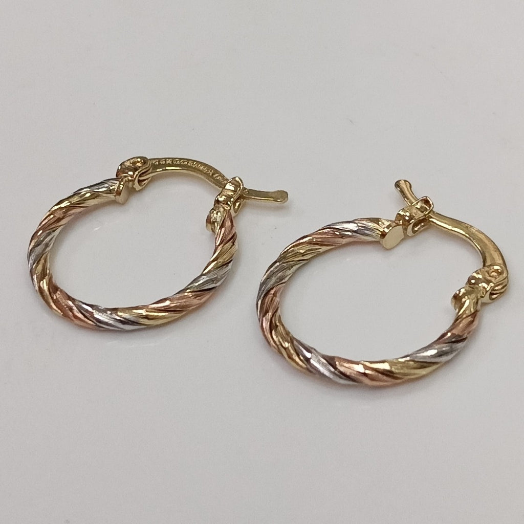 ARETES ARRACADAS COMBINADAS 14K 2.1 GR (NUEVO)