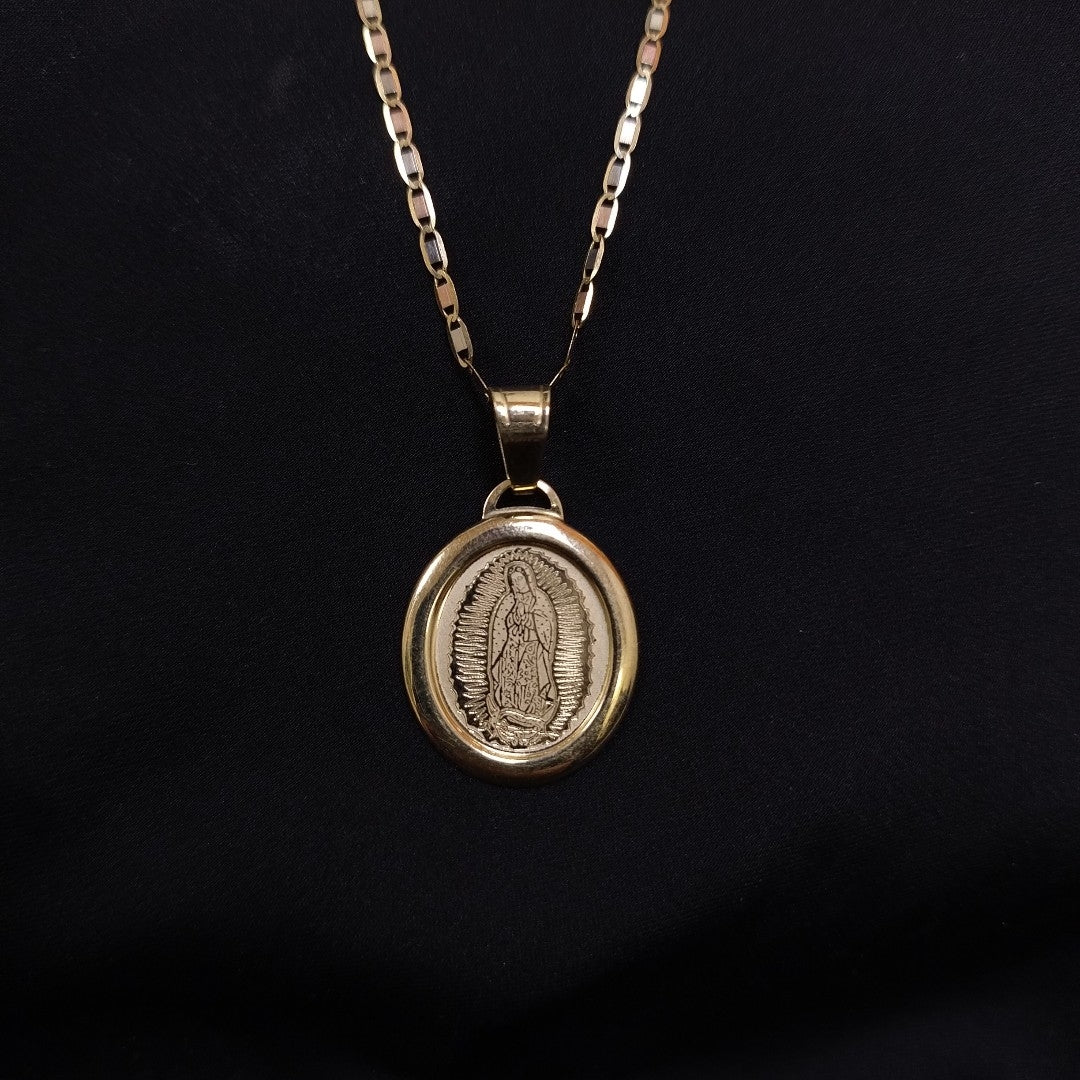 CADENA, MEDALLA RELIGIOSA ORO 14 K 2.5 GRMS (SEMINUEVO)