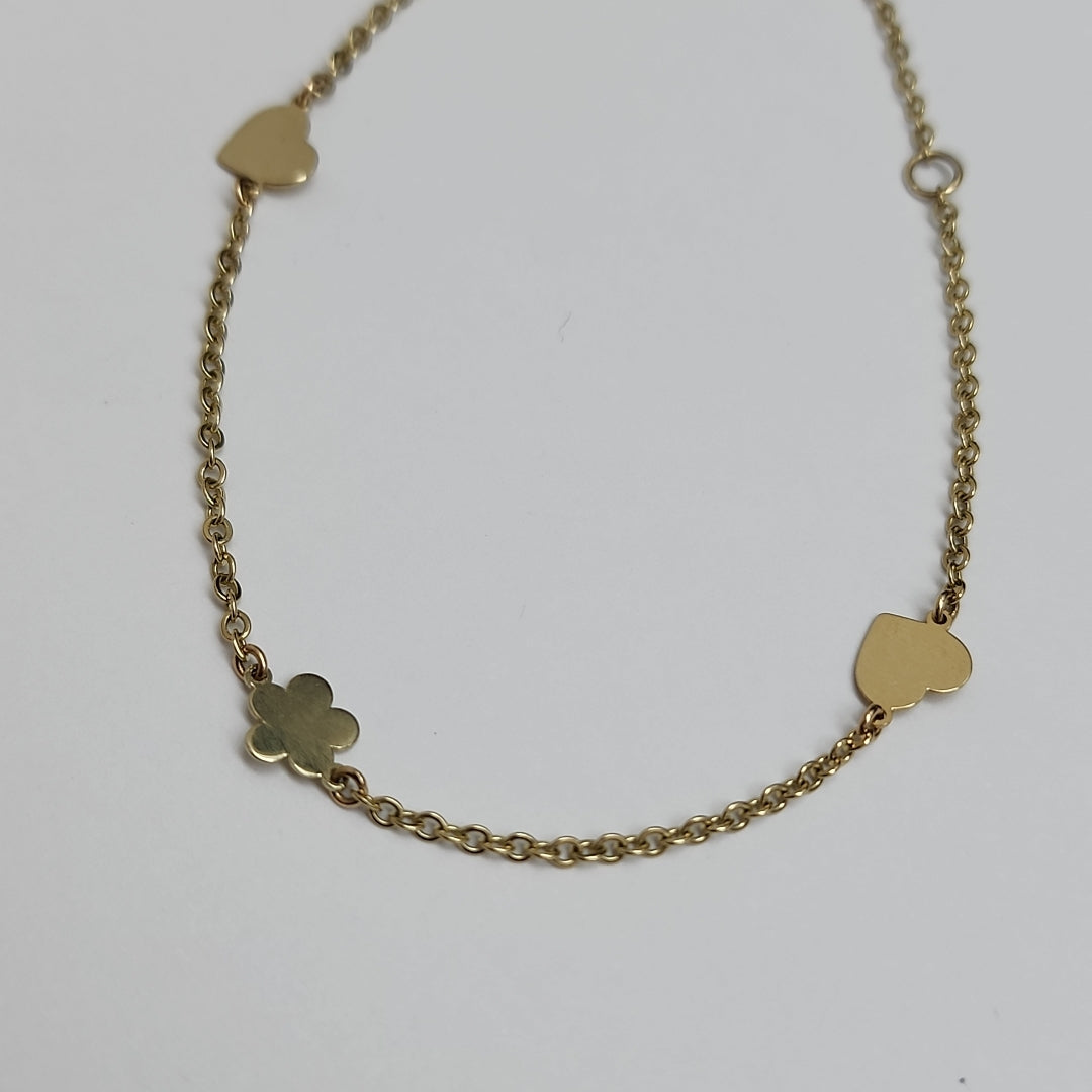PULSERA ESPECIAL C FIGURAS 14K 18 CM 1.8 GR (NUEVO)