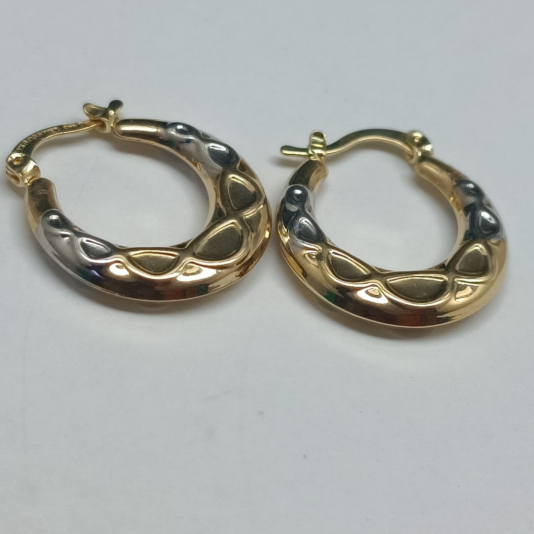ARETES ARRACADAS COMBINADAS CON INFINITO 14K 2.3 GR (NUEVO)