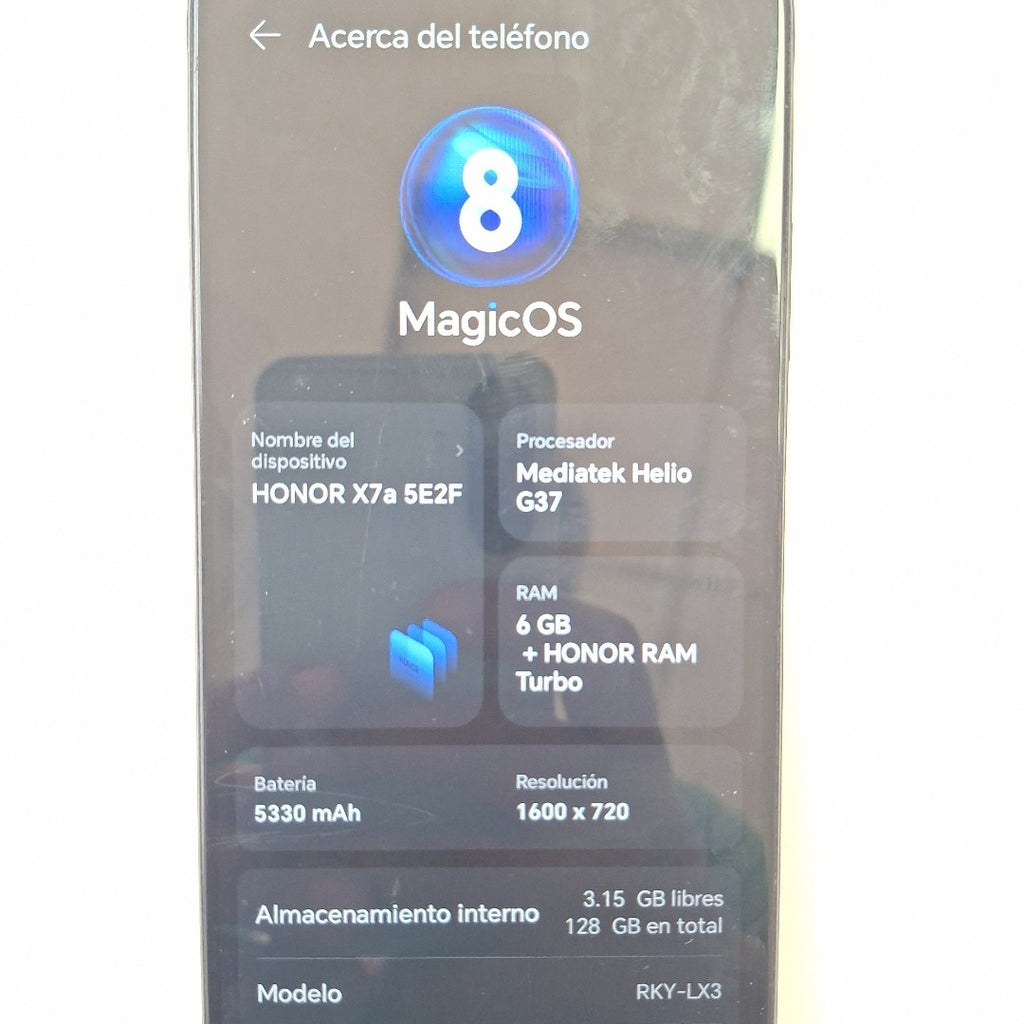 CELULAR HONOR X7A RKY-LX3 (2023) 128 GB 6 GB RAM (SEMINUEVO)