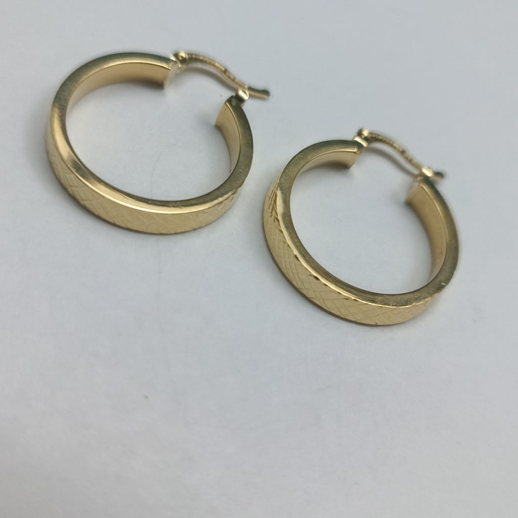 ARETES TEJIDO ARRACADAS FACETADAS 14K 2.9 GR (NUEVO)