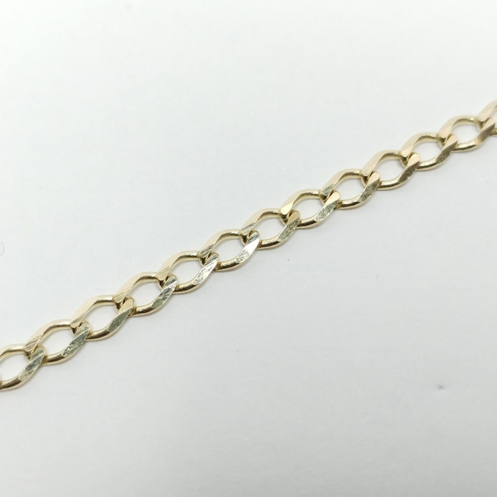 PULSERA TEJIDO BARBADA 14K 18 CM 3.4 GR (NUEVO)
