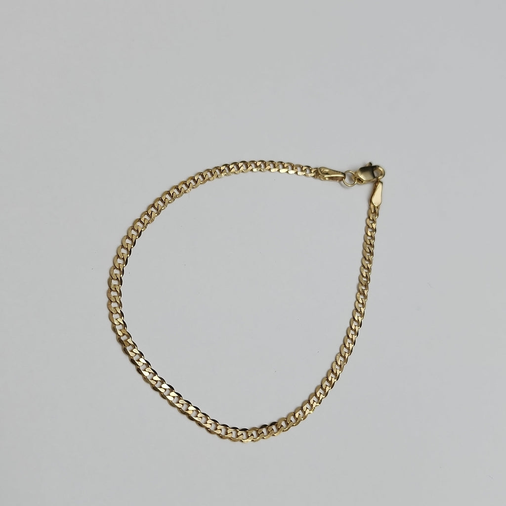PULSERA TEJIDO BARBADA 14K 18 CM 2 GR (NUEVO)